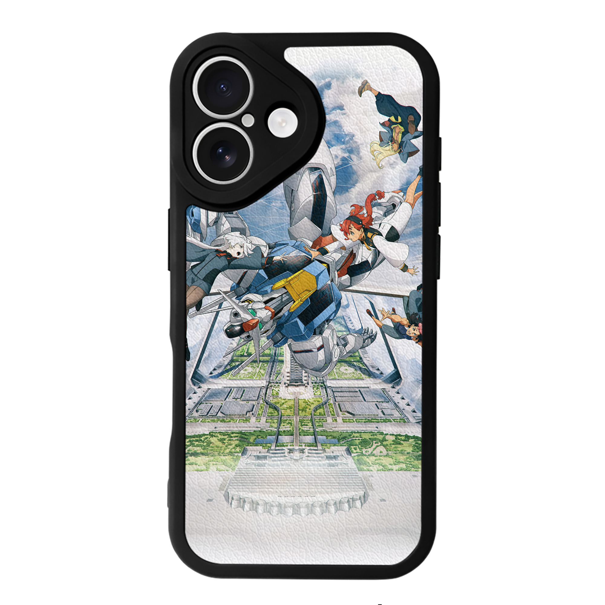 （画像用） 機動戦士ガンダム Mobile Suit Gundam 【iPhone 16シリーズ対応】シリコンスマホケース（レザー調） 材質：シリコン